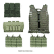 Zombie Dead Ops Kit, Green - with Vest and 4 Pouches