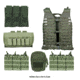 Zombie Infected Kit, Green - with Vest and 5 Pouches