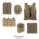 Zombie Rezurrection Kit, Tan - with Vest, MOLLE Panel, 4 Pouches