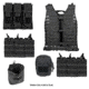 Zombie Zombat Kit, Black - with Vest and 5 Pouches