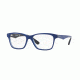 Vogue VO2787 Single Vision Prescription Eyeglasses 2583-51 - Top Dark Blue/blue Transp Frame