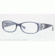Vogue VO2813B Eyeglass Frames 1532-51 - Top Opal Blue/ice Frame, Demo Lens Lenses