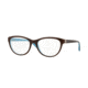 Vogue VO2938B Single Vision Prescription Eyeglasses 2011-52 - Light Brown/White/Opal Azure Frame