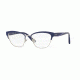 Vogue VO4033 Single Vision Prescription Eyeglasses 5029-51 - Blue/Silver Frame