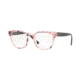 Vogue VO5273 Progressive Prescription Eyeglasses, 48mm, Text Stripes Oran Blk/Red Tran, VO5273-2732-48-PRO