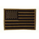 Voodoo Tactical Embroidered Usa Military Flag Patches, Left Side, Coyote, 2inx3in, 20-9087007000