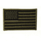 Voodoo Tactical Embroidered Usa Military Flag Patches, Left Side, OD Green, 2inx3in, 20-9087004000