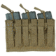 Voodoo Tactical M4/M16 Open Top Mag Pouch W/ Bungee System - Triple, Coyote, 20-8180007000