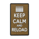 Voodoo Tactical Rubber Patch - Keep Calm And Reload, Coyote, 07-0979007000