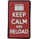 Voodoo Tactical Rubber Patch - Keep Calm And Reload, Red, 07-0979016000