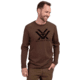 Vortex Core Logo LS T-Shirt - Mens, Brown Heather, S, 221-02-BRHS