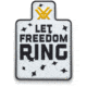 Vortex Let Freedom Ring Patch, White, 120-50-WHI