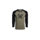 Vortex Raglan Core Logo Long Sleeve T-Shirt - Mens, Military Heather, Extra Large, 220-49-MIHXL