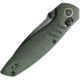 Vosteed Corsair Green Folding Knife, 4.25in Closed, 3.25in Black Stonewash Nitro V Steel Modified Drop Point Blade, Green Canvas Micarta Handle, CS29NPMN