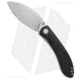 Vosteed Nightshade Folding Knife, 3.26in, Nitro V Steel, Drop Point Blade, Micarta Black Handle, Gray/Black, 7.48in, BHQ-188591