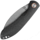 Vosteed Nightshade Folding Knife, 4.25in Closed, 3.25in Stonewash Nitro V Steel Blade, Black Canvas Micarta Handle, Thumb Stud, NSTS32NWMK