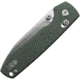 Vosteed Raccoon Crossbar Lock Folding Knife, 3.25in, 14C28N, Satin Drop Point Blade, Green Micarta Handle, RCCB32VTMN