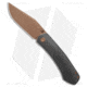 Vosteed Vallhund Folding Knife, 3.02in, CPM S35VN Stainless Steel, Clip Point Blade, Titanium Black Handle, Copper/Black, 6.90in, BHQ-216806