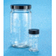 VWR AC Medium Round Bottles, Clear, Wide Mouth, Graduated VW5810133V26 Convenience Packs With Caps Attached