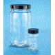 VWR Ac Medium Round Bottles, Case of 1, Clear, Wide Mouth, Graduated Convenience Packs With Caps Attached, VW5810858V21