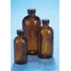 VWR Boston Round Bottles, Amber, Narrow Mouth VW5120120V21 Convenience Packs With Caps Attached