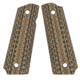 VZ Grips 1911 Diamond Back Grip Panels, Diamond Texture G10, Hyena Brown, DBHBXA