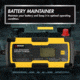 Wagan 4A Intelligent Battery Charger, Yellow, One Size, EL7403