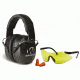 Walkers EXT External Folding Range Shooting Ear Muffs, 30 dB NRR, Black, w/Glasses and Plugs, GWP-FM3GFP