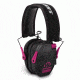 Walkers Razor Series Slim Shooter Folding Electronic Ear Muffs, 23 dB NRR, Black/Pink, GWP-RSEM-PNK