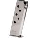 Walther PPK 380 .380ACP 6 Round Pistol Magazine, Standard, Nickel, 1 Pack, Stainless Steel, 2246009-6RD