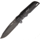 Walther BUK Back Up Knife Fixed Blade Knife, 4in, 440 Stainless Steel, Standard Edge, Black Synthetic Handle WAL50720