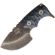Wander Tactical Tryceratops Knife, 5.25in Overall, 2.75in Ironwashed Finish D2 Steel Blade, Black Sculpted Micarta Handle, Black Kydex Sheath, WTK04