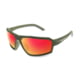 WarBird Sleeper Cell Glasses, Green Frames/Brown Lens/Red Shield, EYSCGRBRRDR