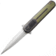 We Knife Co Ltd Angst Linerlock Folding Knife, Carbon fiber handle with black and green G10 inlay, 2002A