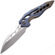 We Knife Co Ltd Arrakis Framelock Folding Knife, Blue and brown stonewash finish titanium handle, 906E