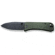 We Knife Co Ltd Banter Folding Knife, 2.9in, Carbon Steel, Green Micarta Handle, 2004J