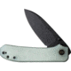 We Knife Co Ltd Big Banter Jade Folding Knife, 4.63in Closed, 3.63in Black Stonewash CPM-20CV Stainless Steel Blade, Jade G10 Handle, Nylon Case, WE21045-3