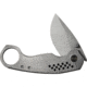 We Knife Co Ltd Envisage SW Folding Knife, 4.88in Closed, 2.38in Stonewash CPM-20CV Drop Point Blade, Stonewash Titanium Handle, Nylon Belt Sheath, WE22013-1