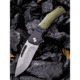 We Knife Co Ltd JIXX Framelock Folding Knife, 4.5in Closed, 3.5in Stonewash M390 SS Blade, Black Stonewash Titanium Handle w/Green G10 Inlay, Black Nylon Zippered Case, Black/Green, 904A