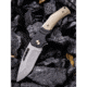 We Knife Co Ltd JIXX Framelock Folding Knife, 4.5in Closed, 3.5in Stonewash M390 SS Blade, Black Stonewash Titanium Handle w/Tan G10 Inlay, Black Nylon Zippered Case, Black, 904B