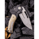 We Knife Co Ltd JIXX Framelock Folding Knife, 4.5in Closed, 3.5in Stonewash M390 SS Blade, Black Stonewash Titanium Handle w/Tan G10 Inlay, Black Nylon Zippered Case, Black, 904B