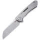 We Knife Co Ltd Mini Buster Framelock Gray Folding Knife, 3.5 bead blast finish CPM-20CV stainless blade, Gray titanium handle, 2003A