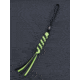 We Knife Co Ltd Paracord Lanyard, Lanyard, Black/Green Braided Paracord Construction With Green Anodized Titanium Bead, A-01A