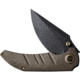 We Knife Co Ltd Riff-Raff Bronze Folding Knife, 4.13in Closed, 3.13in Black Stonewash CPM-20CV Stainless Steel Blade, Bronze Stonewash Titanium Handle, Nylon Case, WE22020B-1