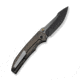 Ryson Thumb Stud Knife Bronze Titanium Handle (3.33&quot; Polished Gray Bohler M390 Blade)