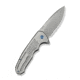 We Knife Co Ltd Starlash Flipper Knife Gray Titanium Handle 3.97inch Stonewashed Bohler M390 Blade