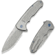 We Knife Co Ltd Starlash Flipper Knife Gray Titanium Handle 3.97inch Stonewashed Bohler M390 Blade