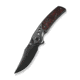 We Knife Co Ltd Skynix Flipper &amp; Thumb Stud Knife Polished Gray Titanium Handle With Black &amp; Red Carbon Fiber Inlay