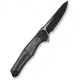 We Knife Co Ltd Weknife 702xi Flipper &amp; Button Lock Knife Black Titanium Integral Handle With Aluminum Foil Carbon Fiber Inlay - WE07B-2
