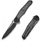 We Knife Co Ltd Weknife 702xi Flipper &amp; Button Lock Knife Black Titanium Integral Handle With Aluminum Foil Carbon Fiber Inlay - WE07B-2